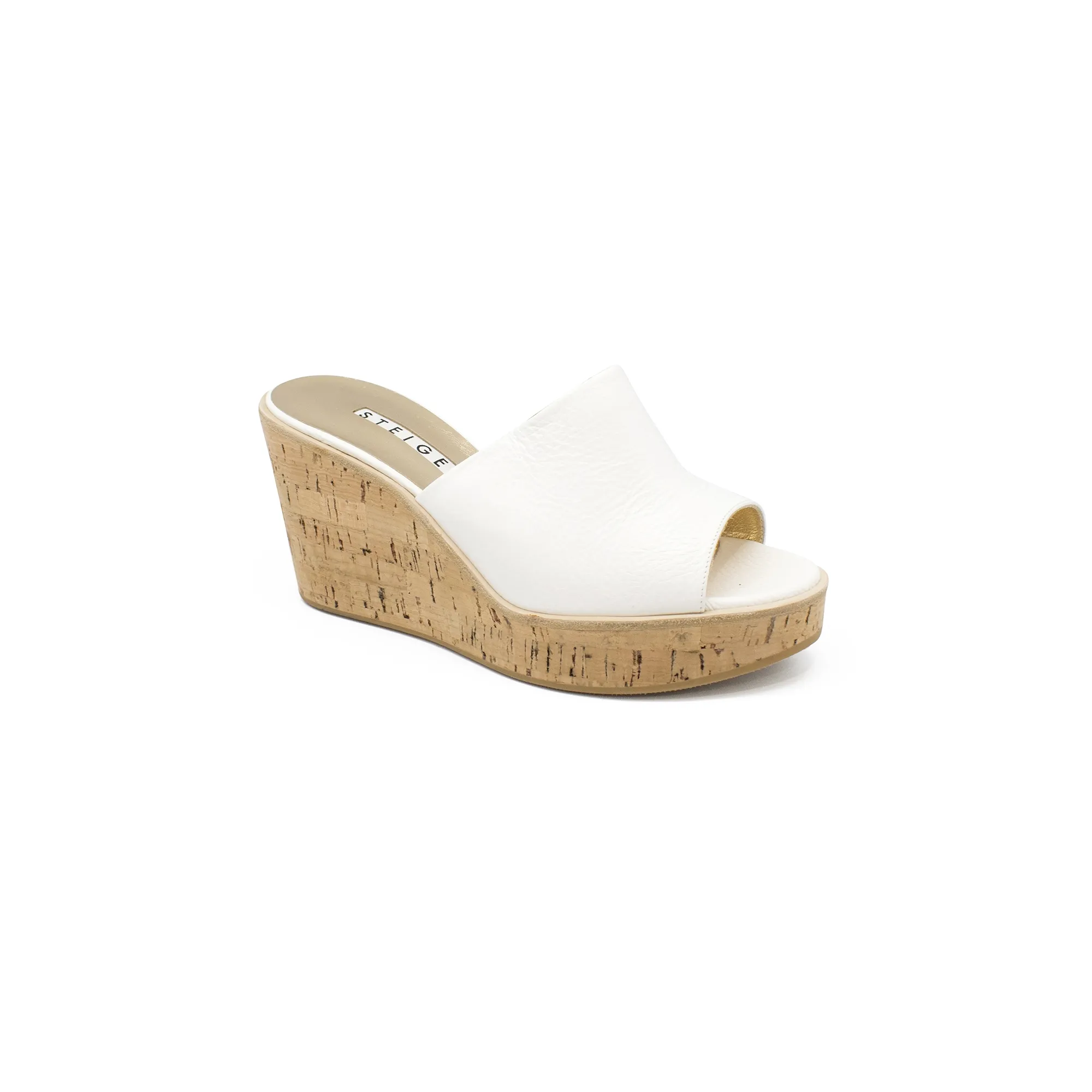 Luxury Women's Shoes - White Walter Steiger Platform Mules