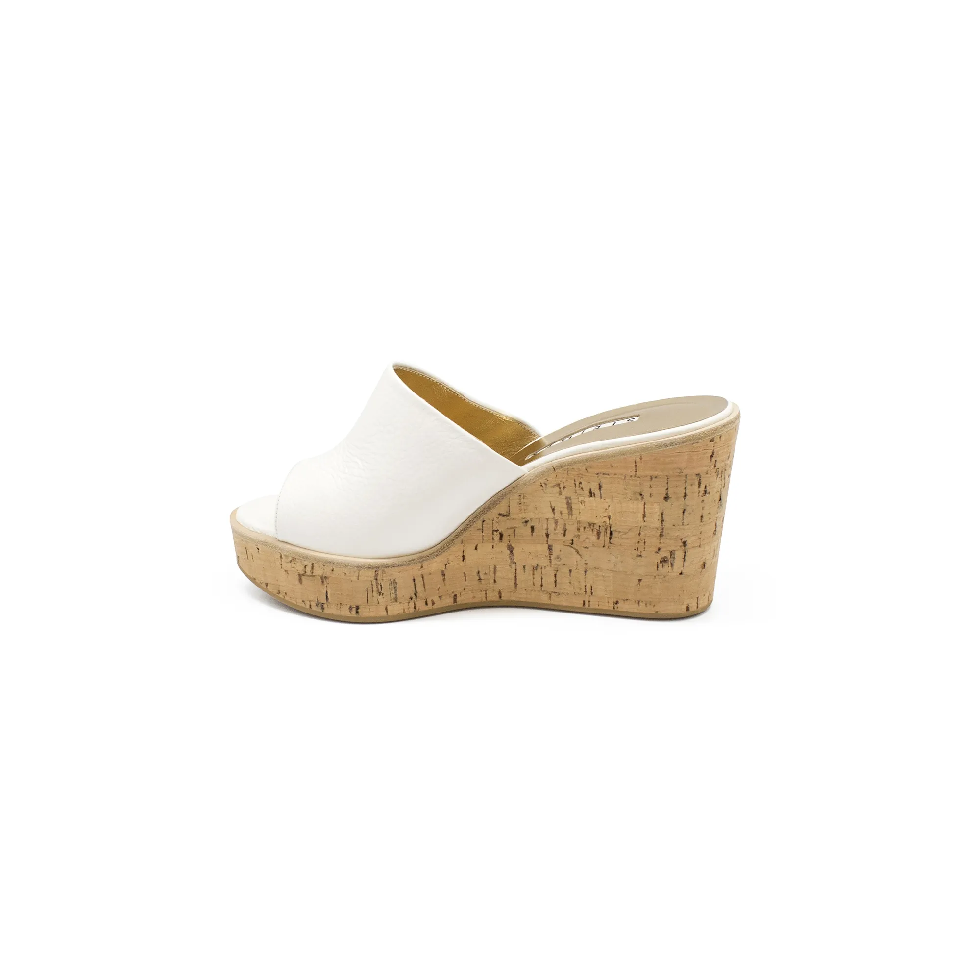 Luxury Women's Shoes - White Walter Steiger Platform Mules