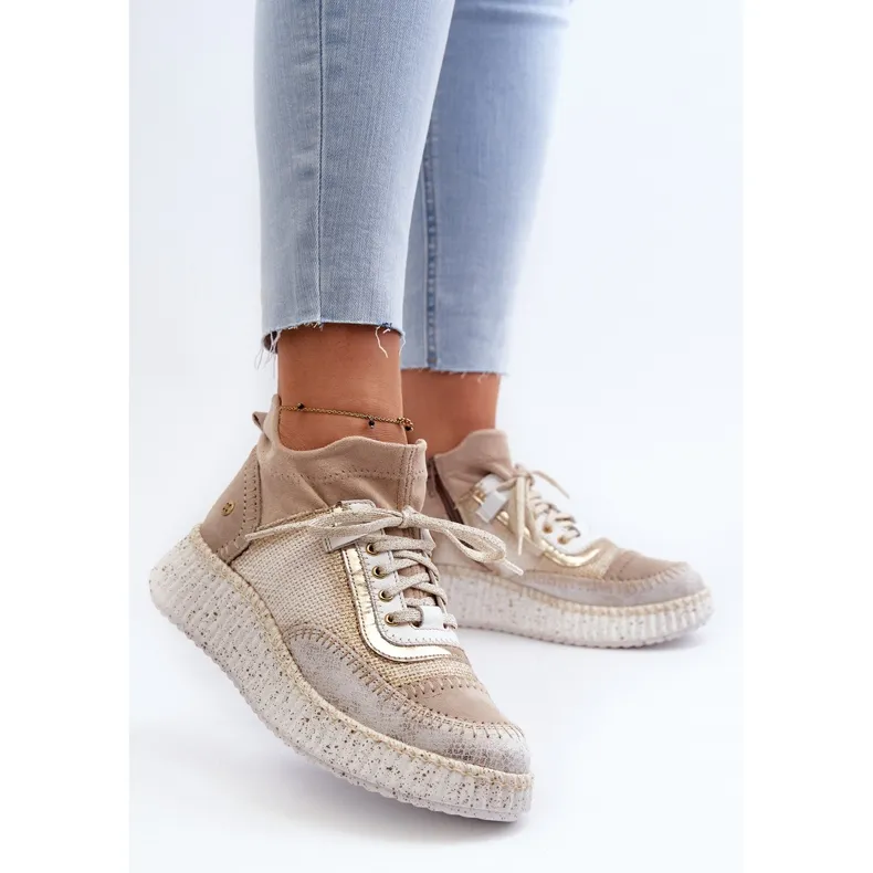 Chaussures Femme En Daim Maciejka 06405-04 Beige