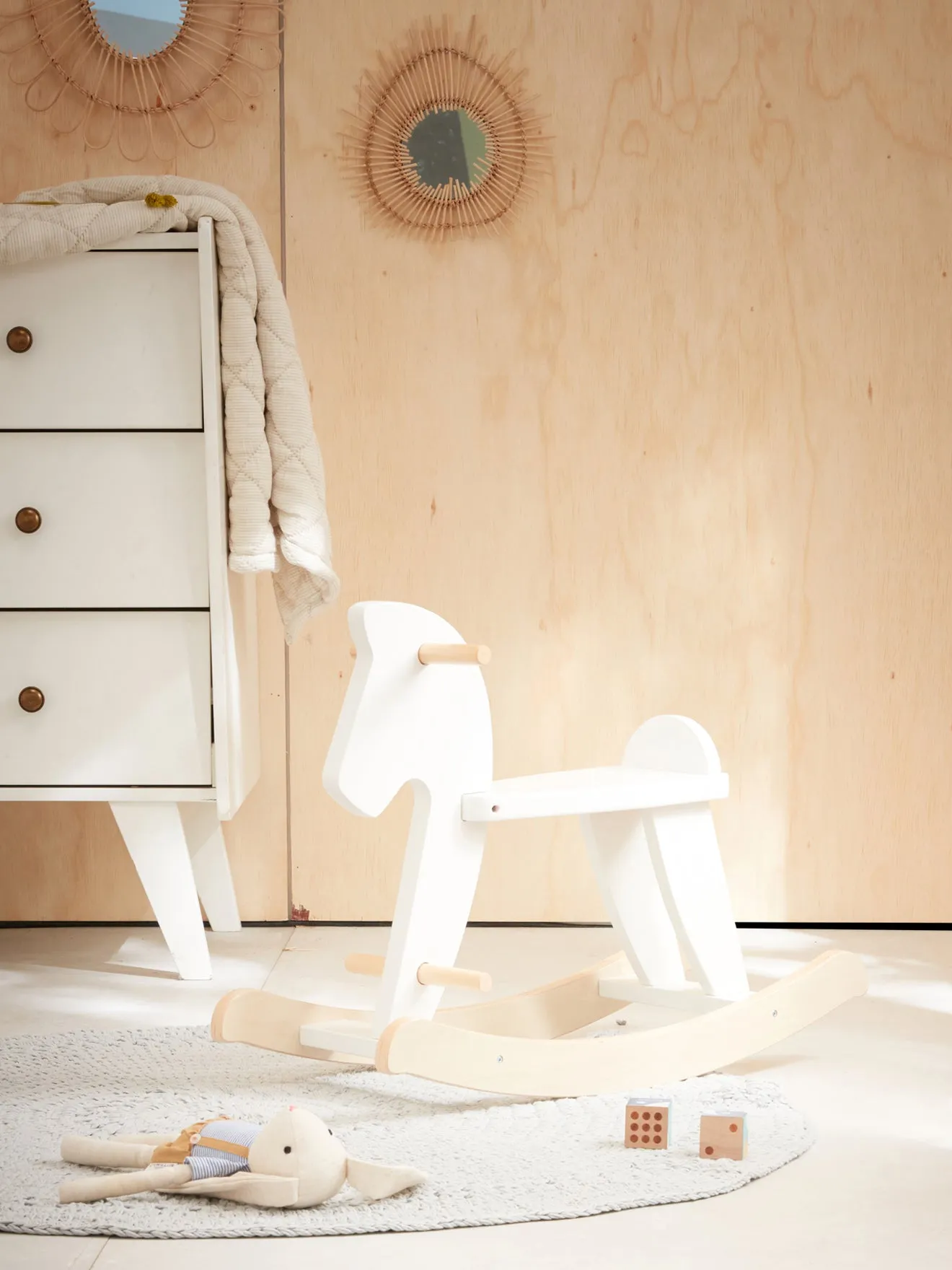 Wooden rocking horse