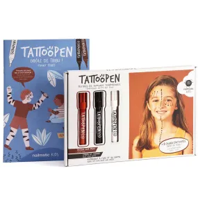 TATTOOPEN Temporary Tattoo Markers Set Funny Tribe