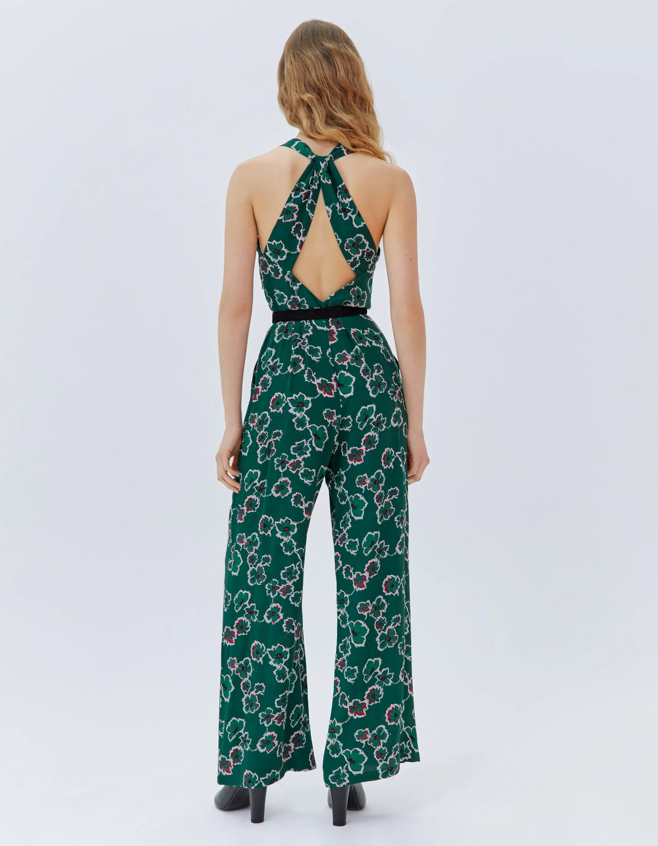 Green floral print women's maxi pant suit - Search result: Women's Green Floral Print Maxi Pant Suit