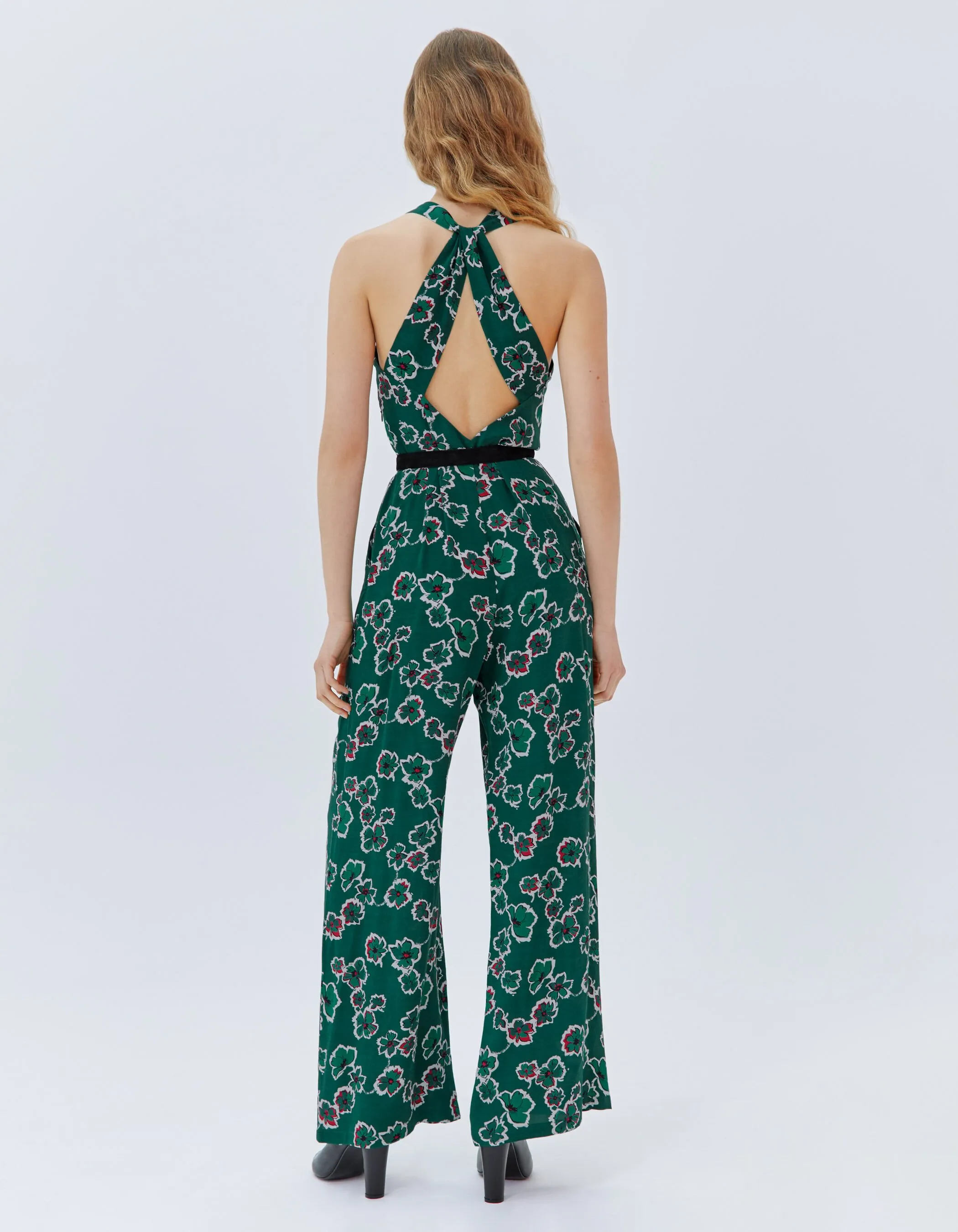 Green floral print women's maxi pant suit - Search result: Women's Green Floral Print Maxi Pant Suit