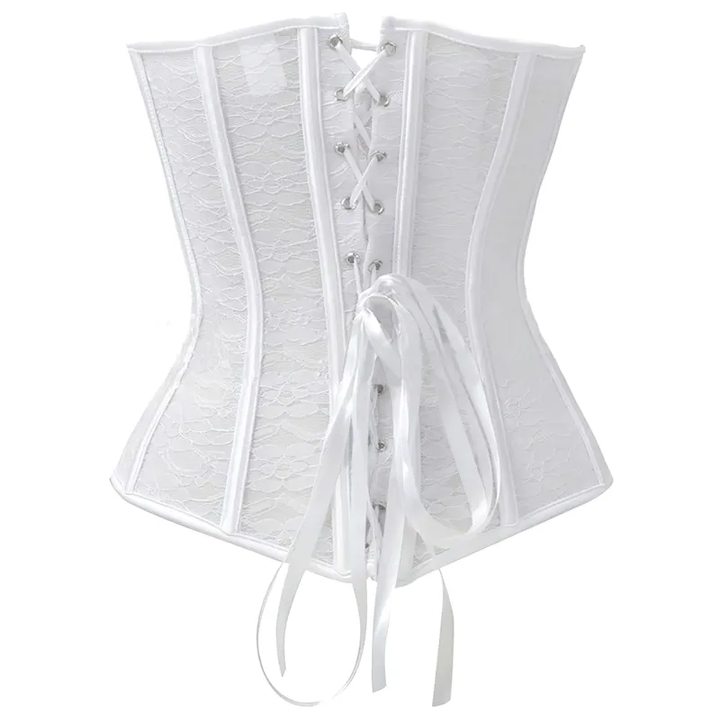 Corset en dentelle blanc