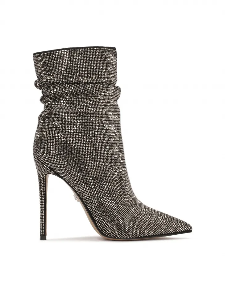 Crystal-Covered Suede Boots