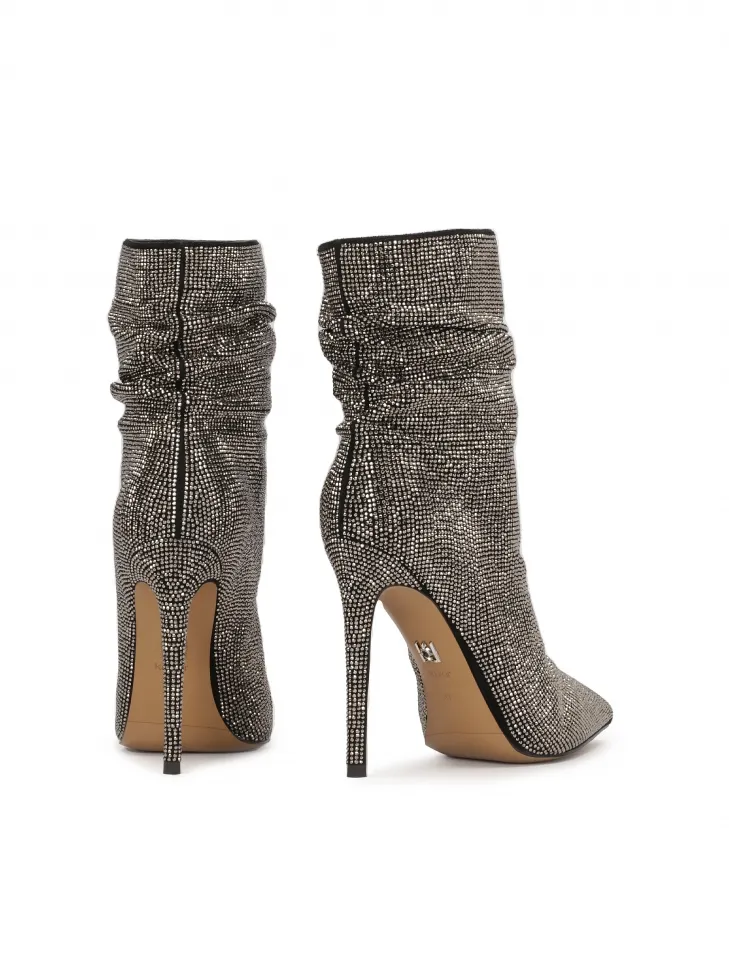 Crystal-Covered Suede Boots