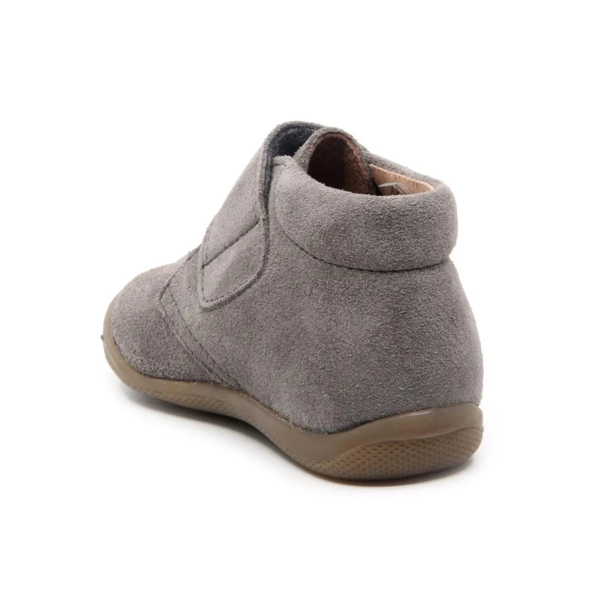 Daim Gris Chaussures Enfant à Scratch.