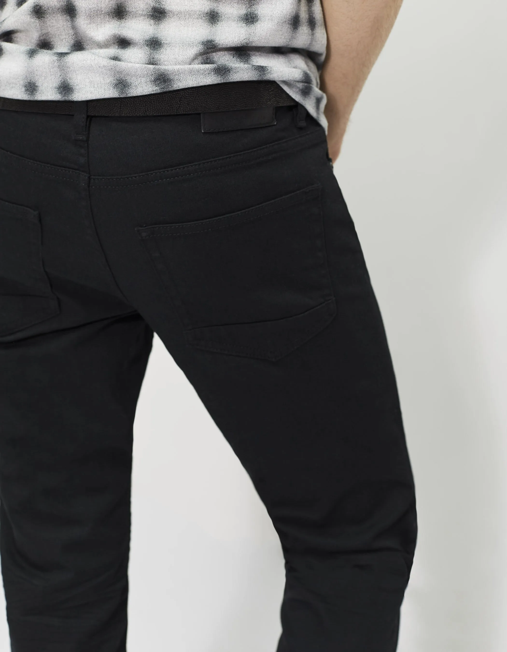 Men's black denim