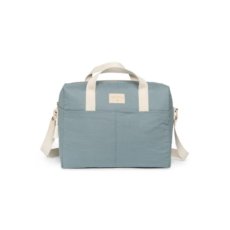 Diaper bag Gala - Stone blue - NOBODINOZ - Perlin Paon Paon