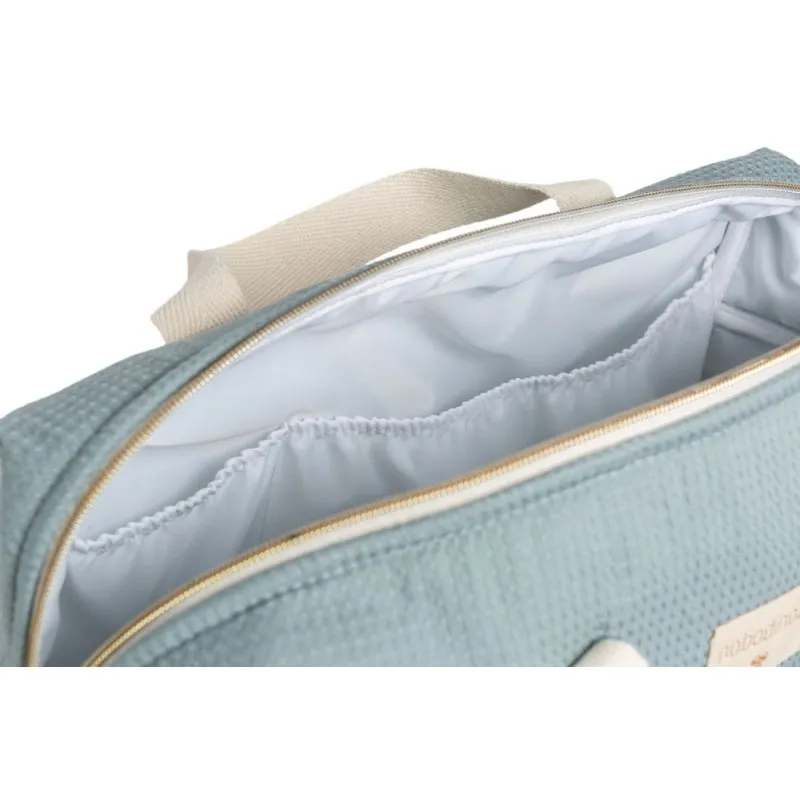 Diaper bag Gala - Stone blue - NOBODINOZ - Perlin Paon Paon