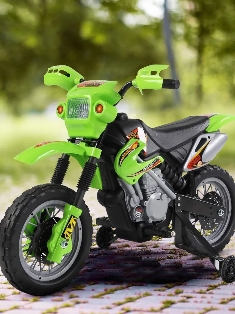 Electric Kids' 6V Dirt Bike - Green