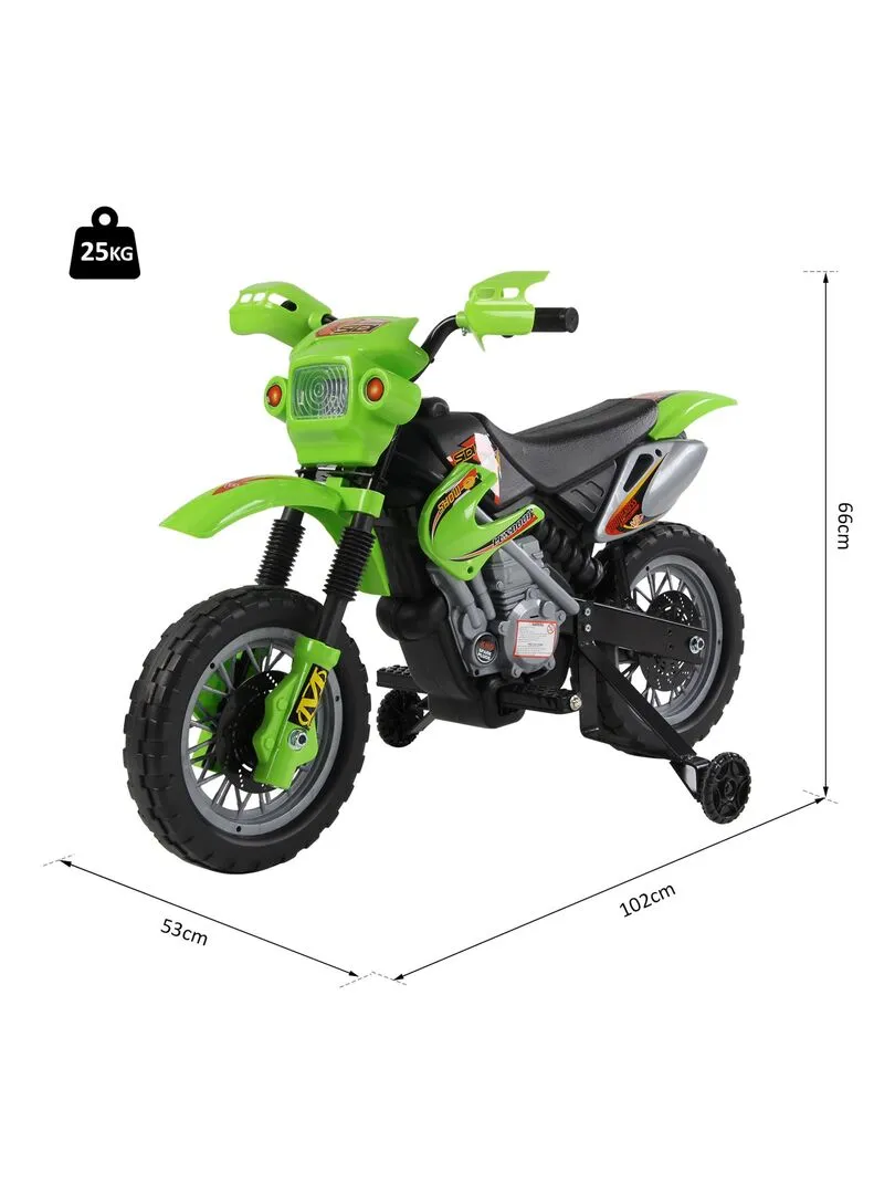 Electric Kids' 6V Dirt Bike - Green