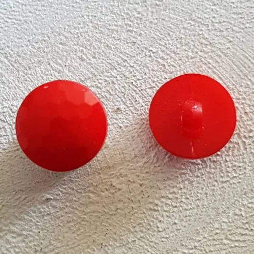 Faceted Red Fashion Buttons for Kids and Babies - Style 05-05