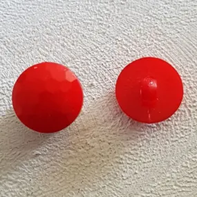 Faceted Red Fashion Buttons for Kids and Babies - Style 05-05