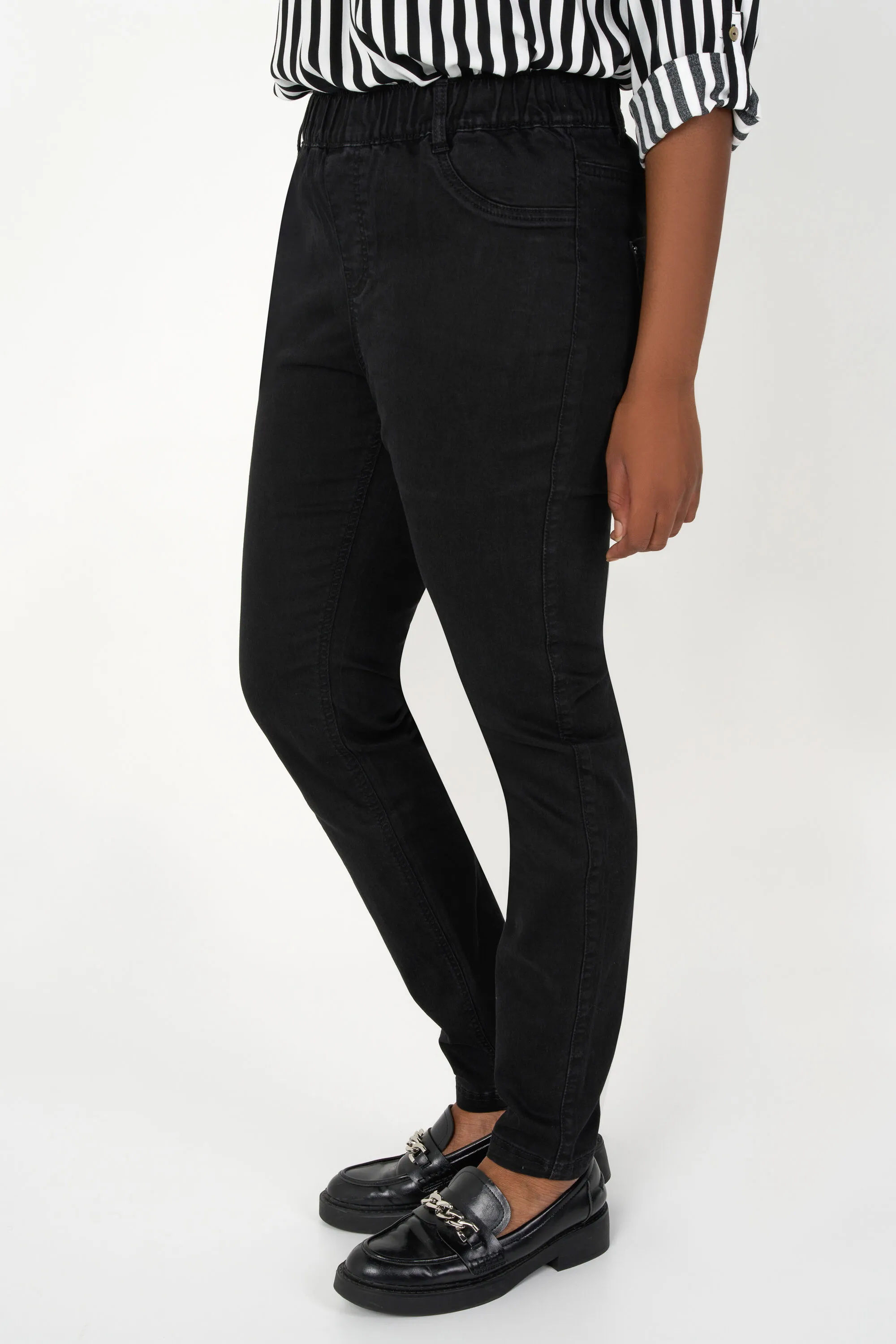 Black Women's Denim Style Treggings | MS Mode