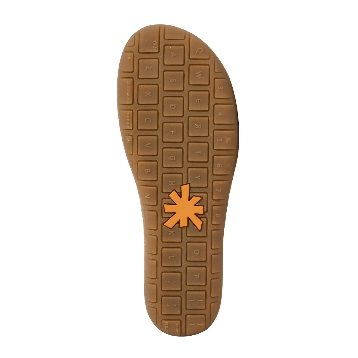 Flat Suede Sandals with Thick Recycled Cork Soles - Brown