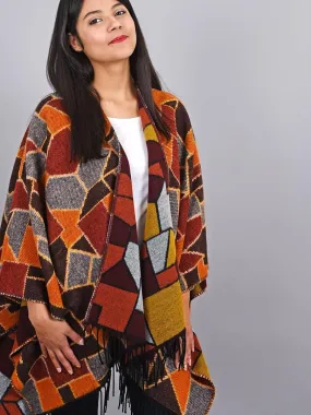 French Made Orange Poncho Nostra