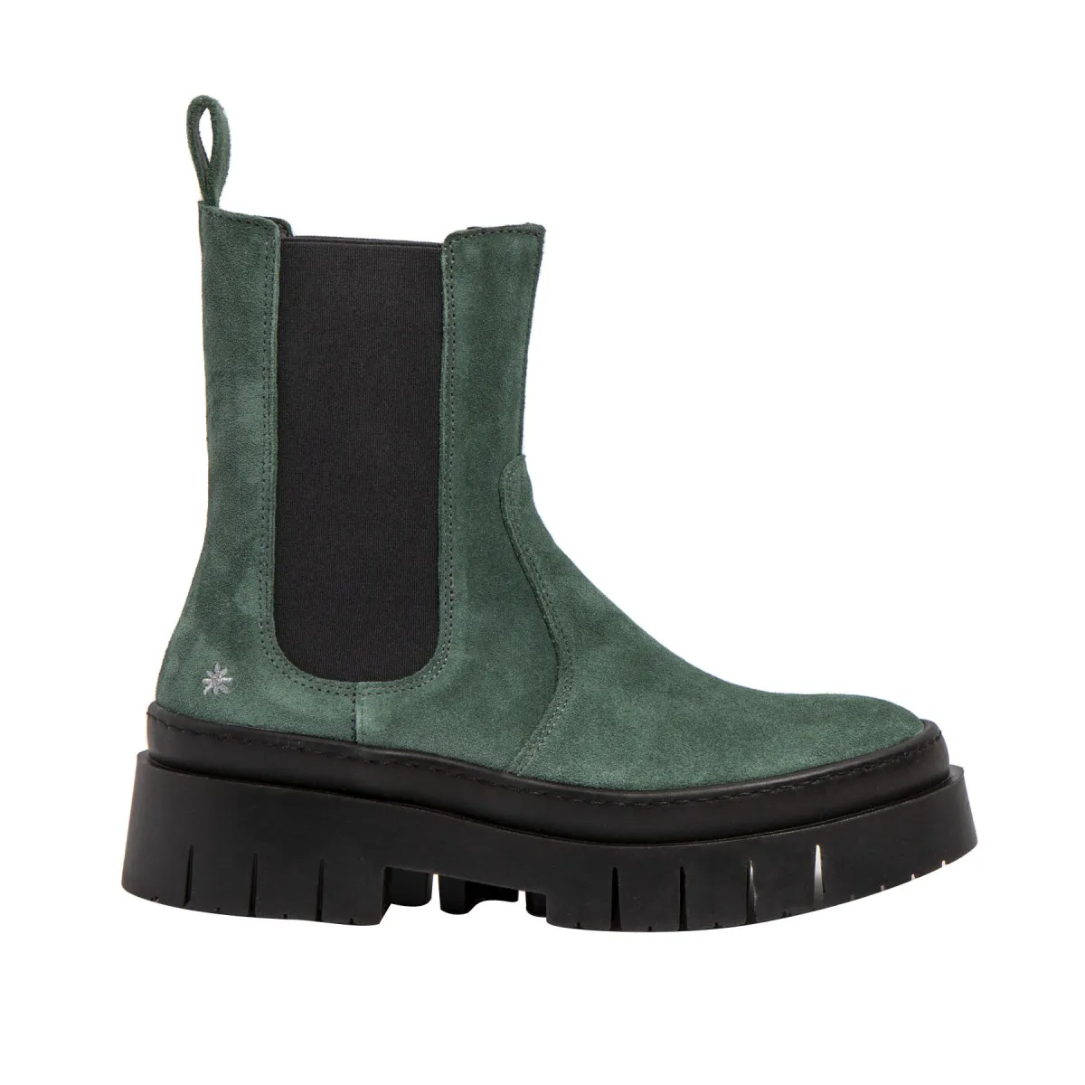 Green suede Chelsea boots - Ranger style.