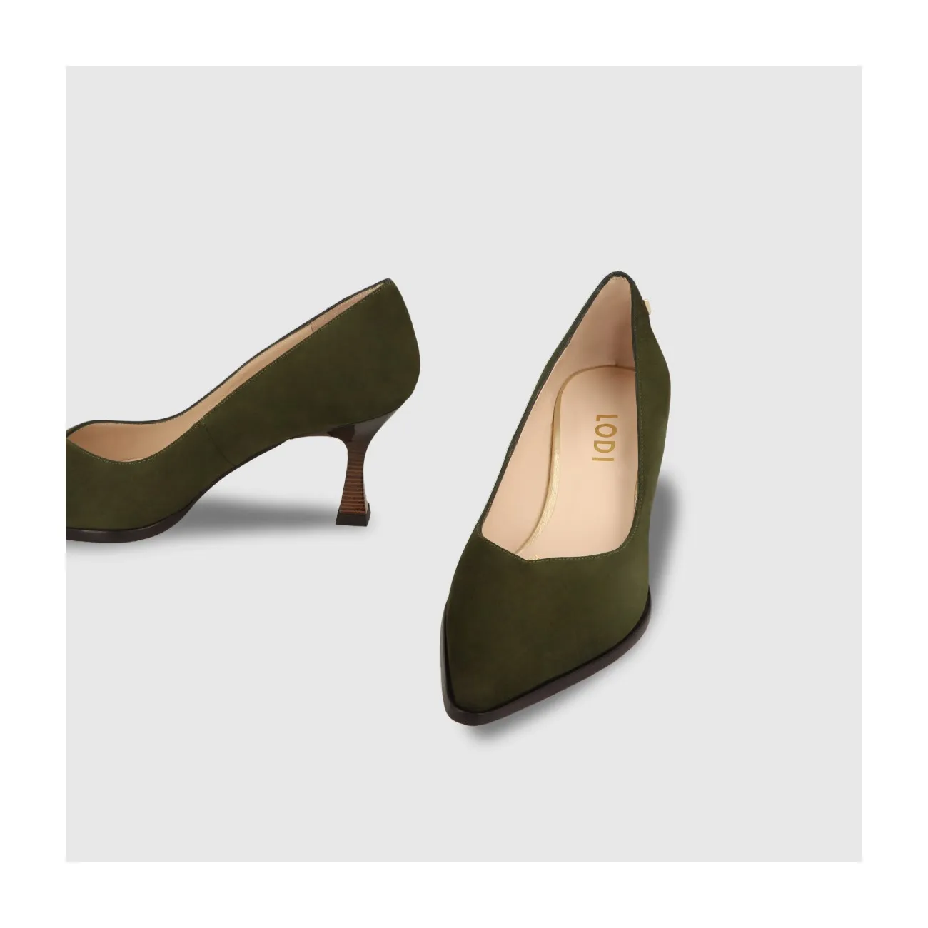 Green suede women's pumps | Shop LODI women's shoes online.