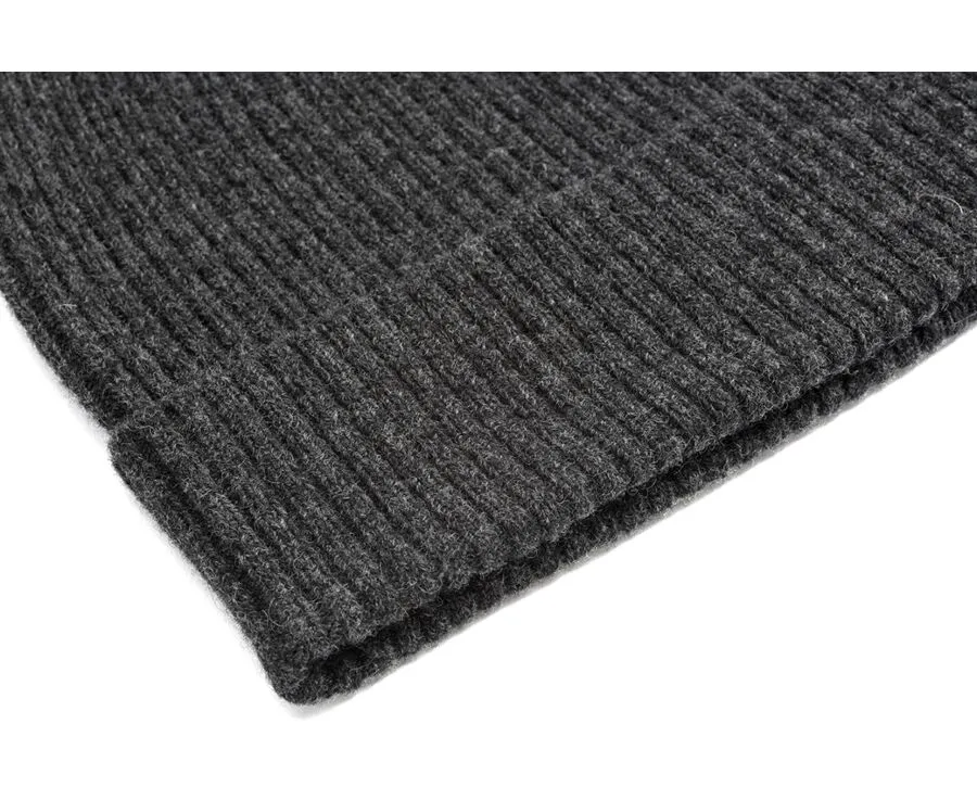 Gris Anthracite Chiné Men's Wool Beanie Benneth