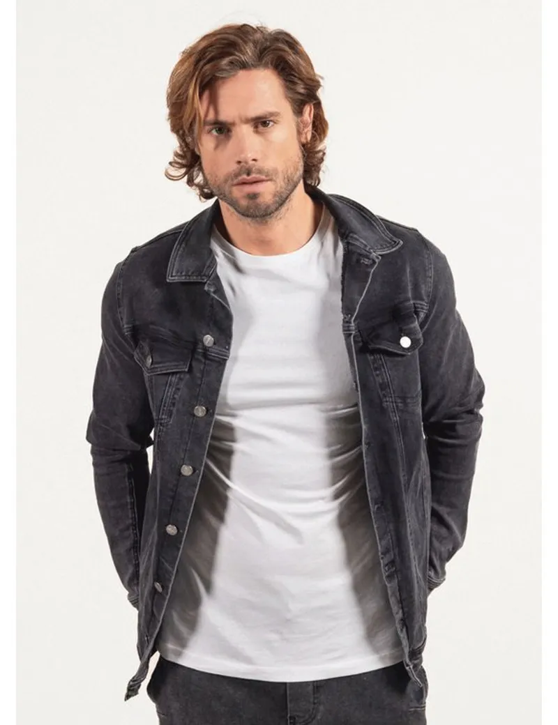 HBT - DENIM CHIC | Enzo Black Bomber Jacket