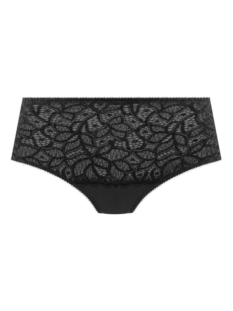 High-waisted shaping lace panties REFINED - Black