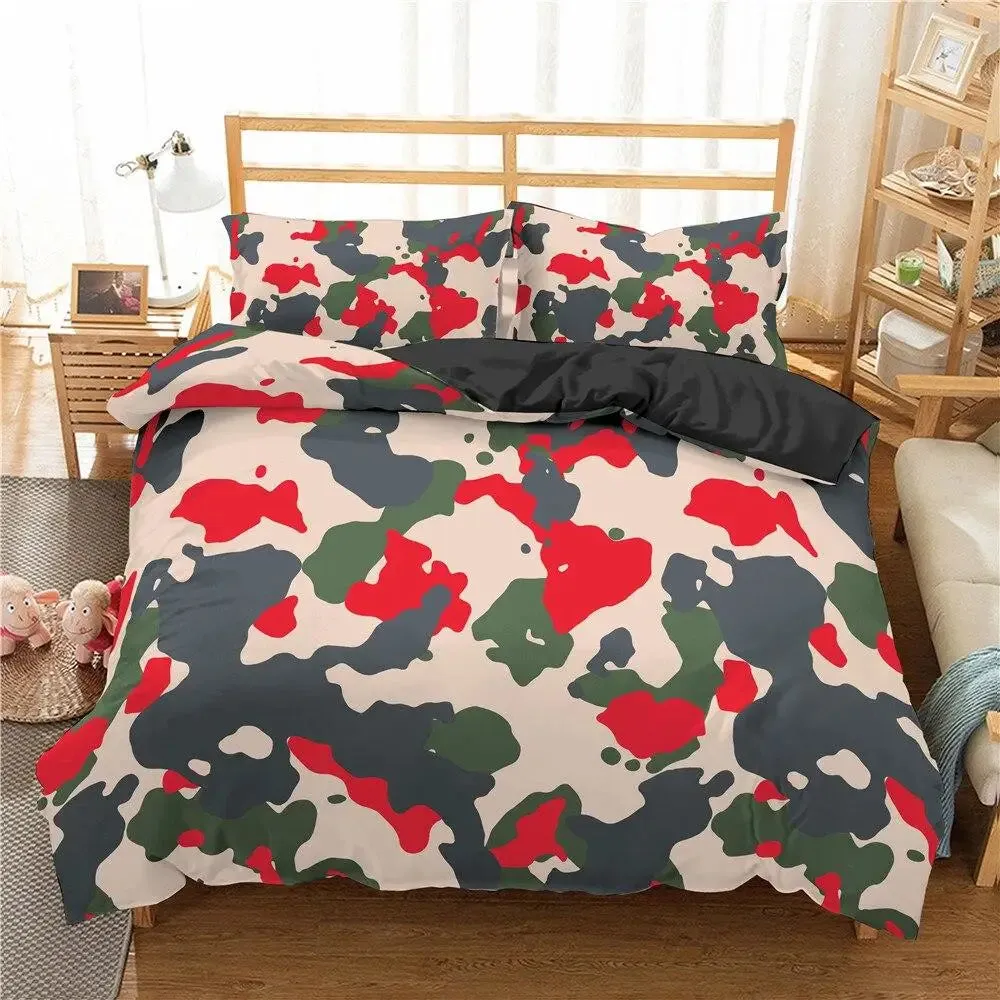 Housse de couette camouflage militaire