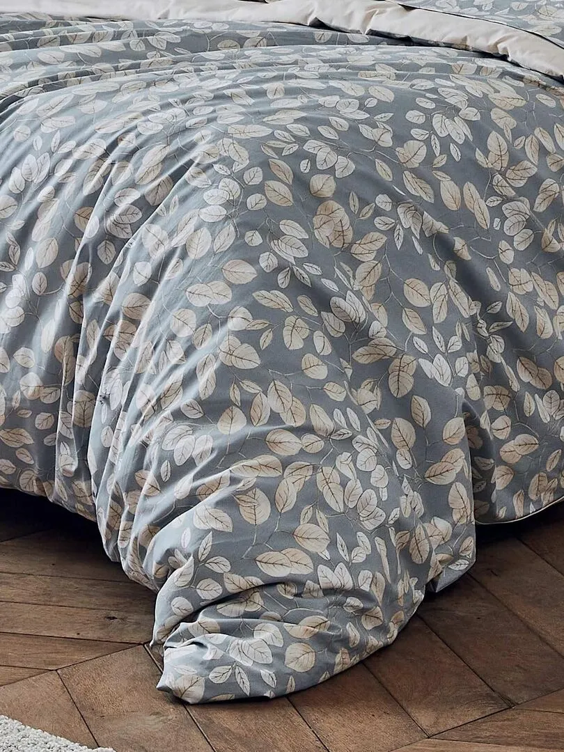 Percale duvet cover cocooning style - Grey