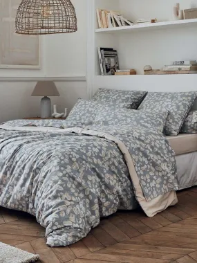 Percale duvet cover cocooning style - Grey