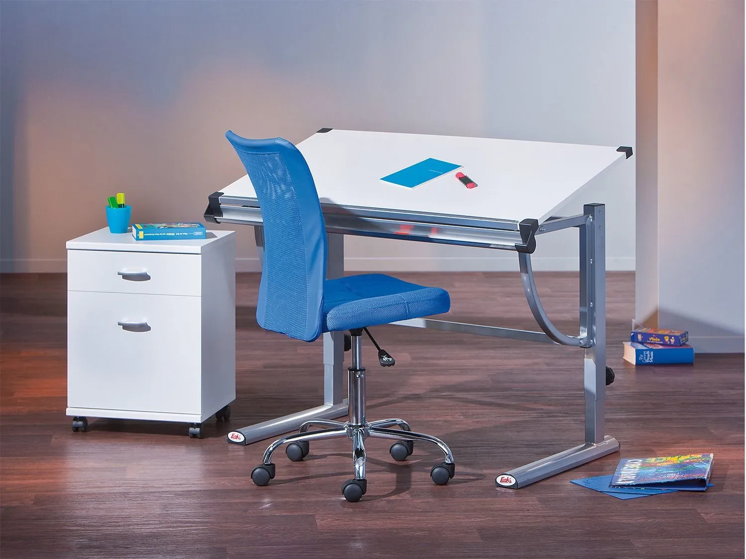 Inter Link Chaise de bureau pivotante pour enfants