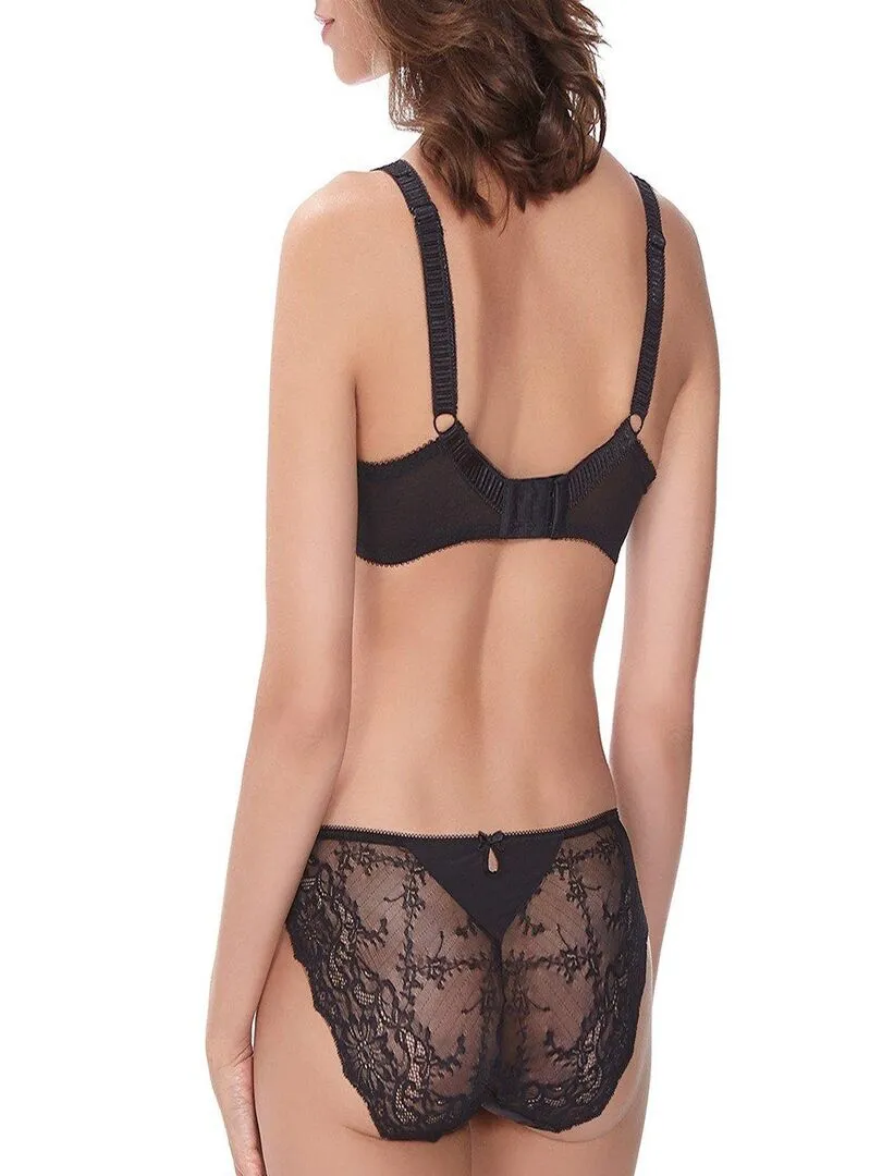 Italian Culotte with Lace Back Isabella - Black