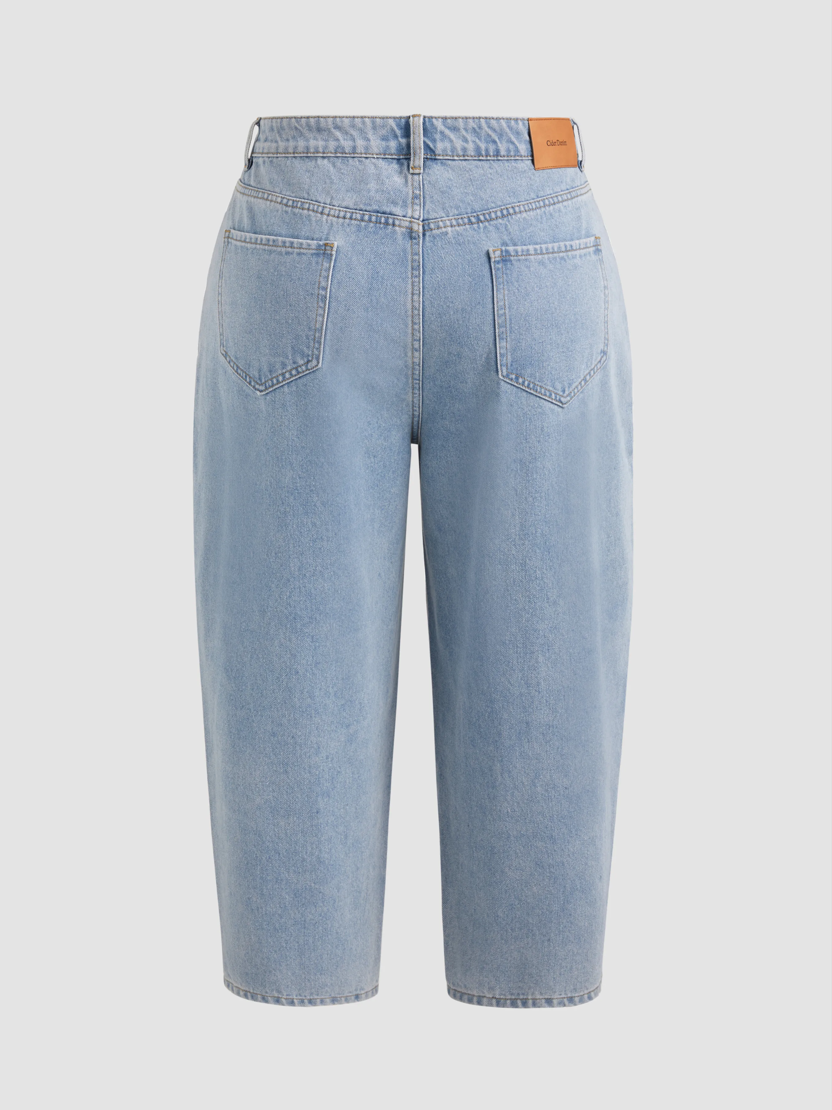 Jeans Cider in denim with mid-rise and solid pockets, barrel Curve & Plus fit.