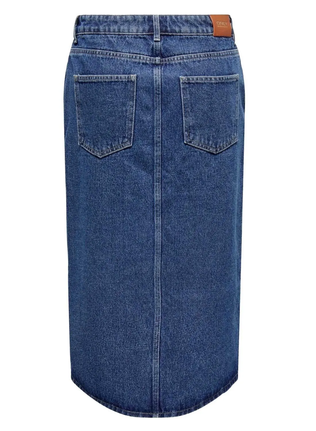 Jupe Denim Only Biamjca Midi Medium Bleu Femme