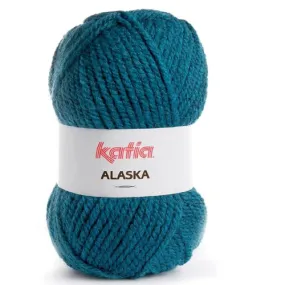 Katia Alaska yarn, color 36 blue green