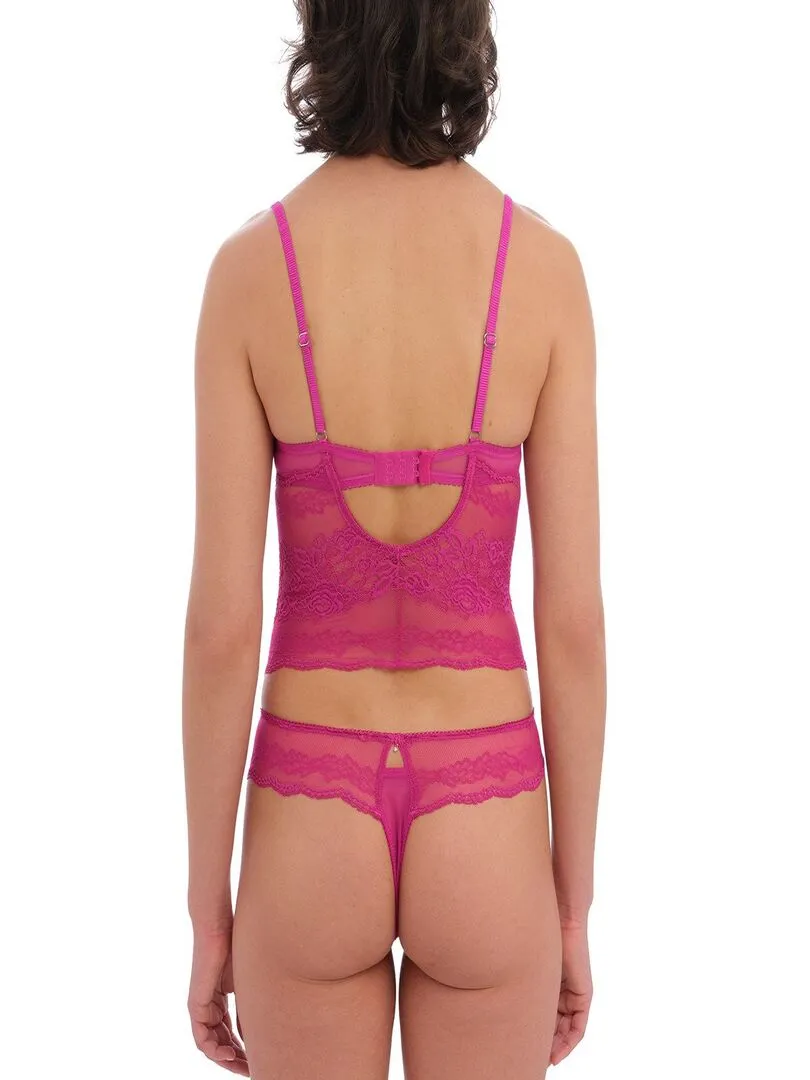 Lace Underwire Bustier Lovely - Pink