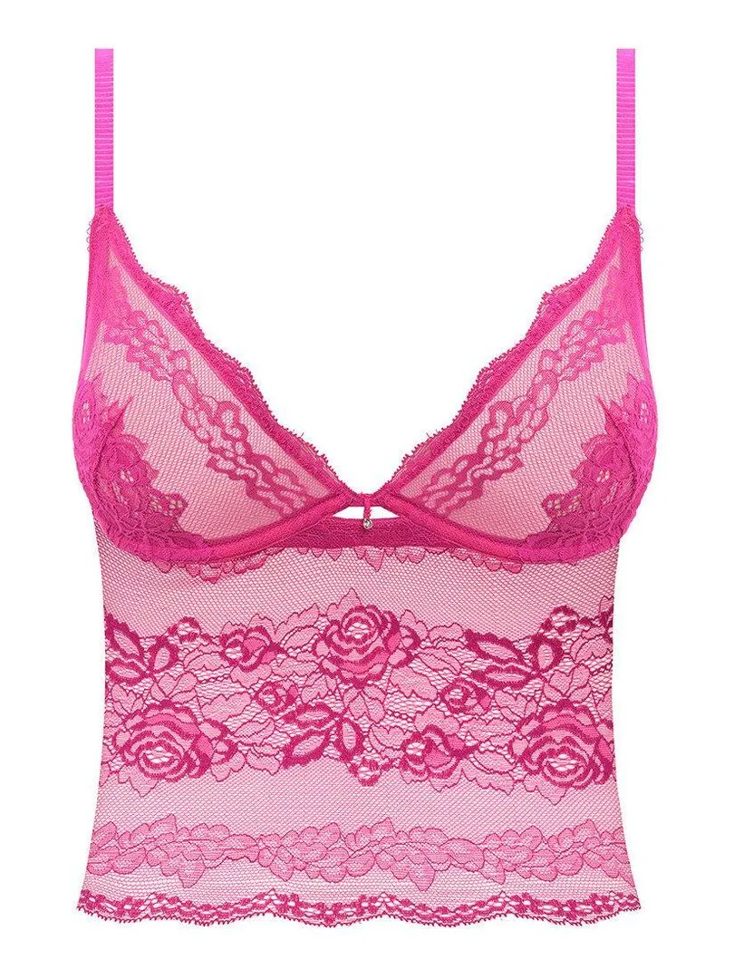 Lace Underwire Bustier Lovely - Pink