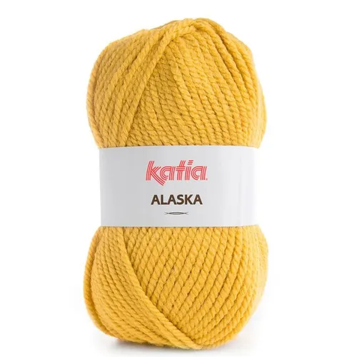 Laine Katia Alaska yarn, color 18 mustard yellow