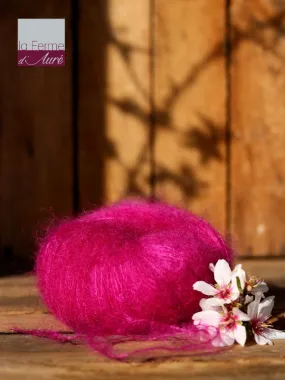 Laine Mohair Fushia - Pelote 25g - Laine Tricot