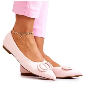 Light Pink Suede Pointed Toe Flats - PS1 Ballerines