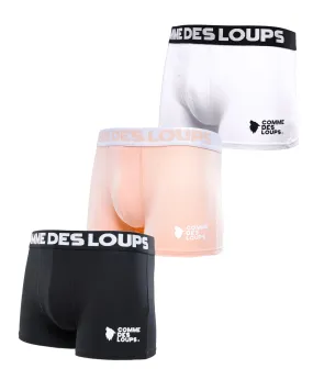 Pack of 3 Black White Pink Boxers