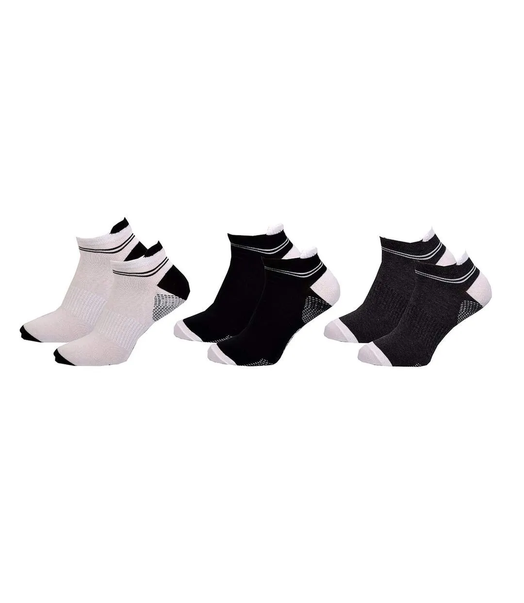 Lotto Men's Socks 6-Pack Short Sneaker Socks with Tabs