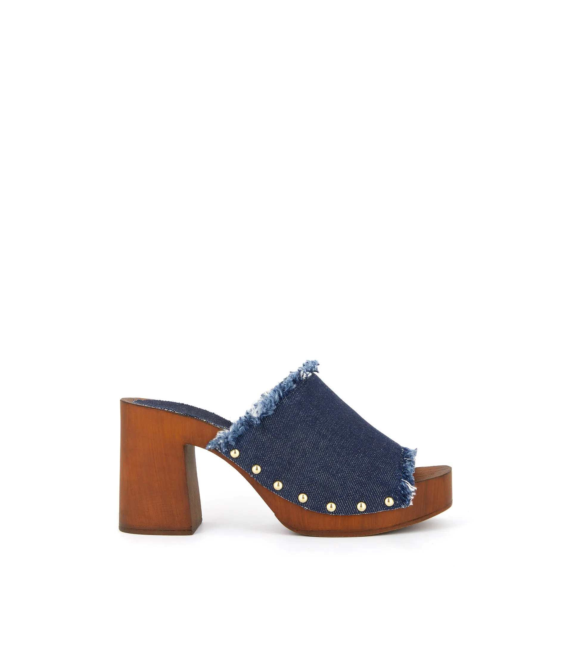 Lysandre blue denim mules