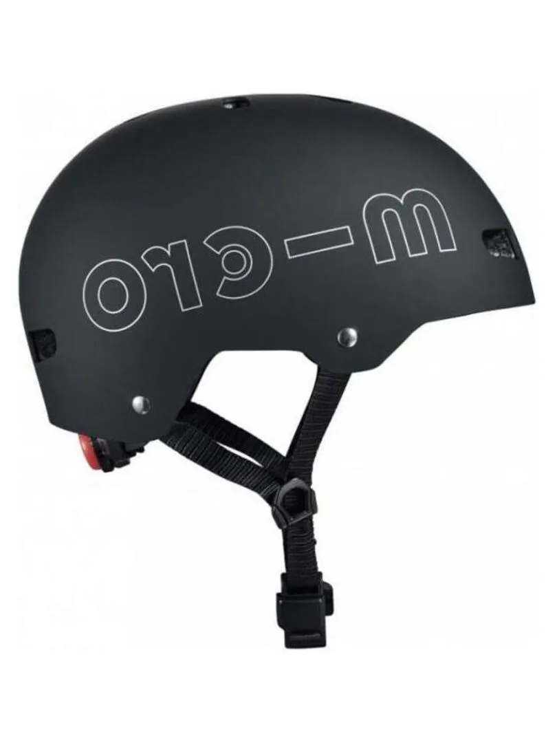 Matte Black Helmet - New Collection - Magnetic Buckle / Integrated LED Light - Size L - Not Available