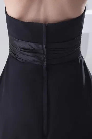 Black halter neck cocktail dress pleated bustier.