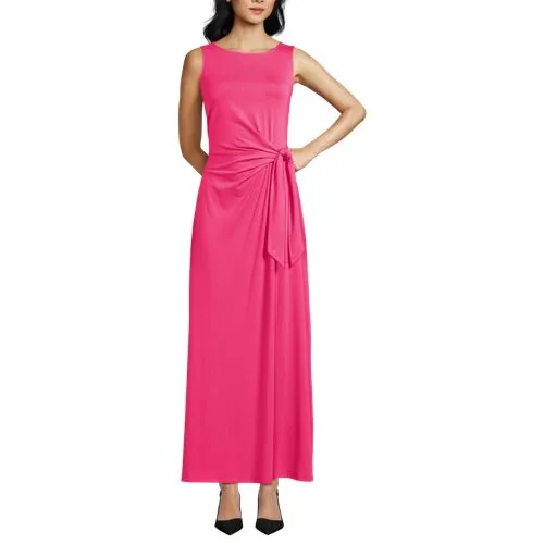 Sleeveless Maxi Dress with Fancy Bow, Standard-Size Women