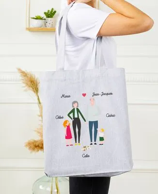 Personalized Grandparents Family Maxi Tote Bag