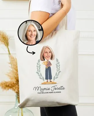 Personalized Grandma of the Year Maxi Tote Bag