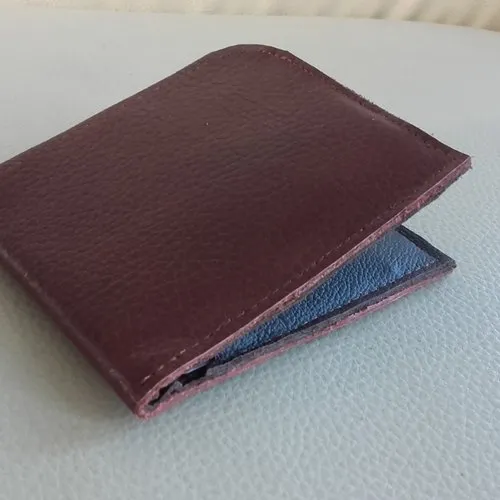 Men's Brown Cognac Leather Wallet, Minimalist Style, Original Christmas Gift for Men.