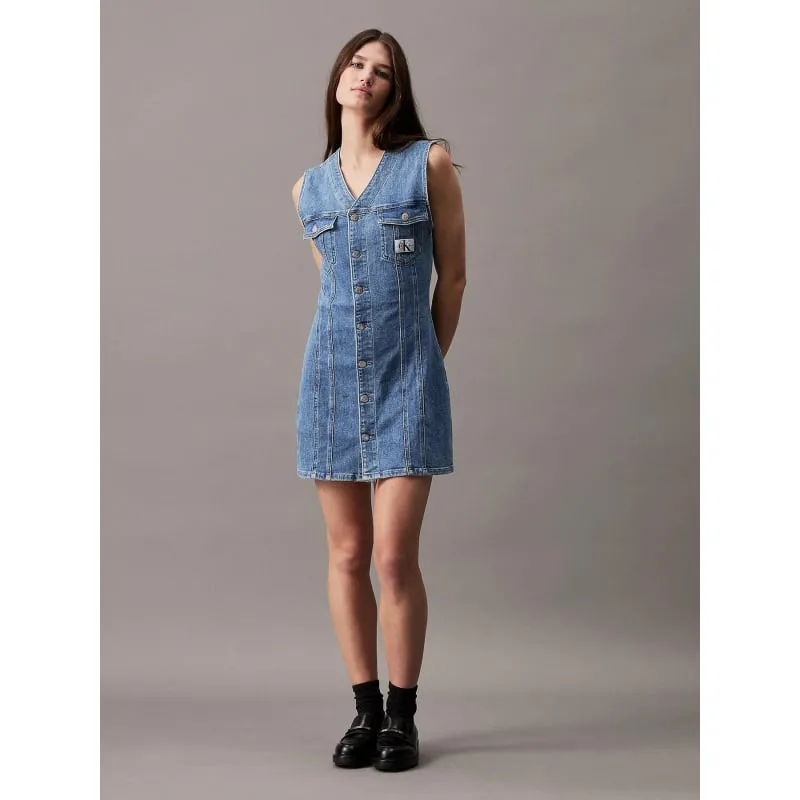 Midi Blue Denim Dress for Women by Salsa | wimod