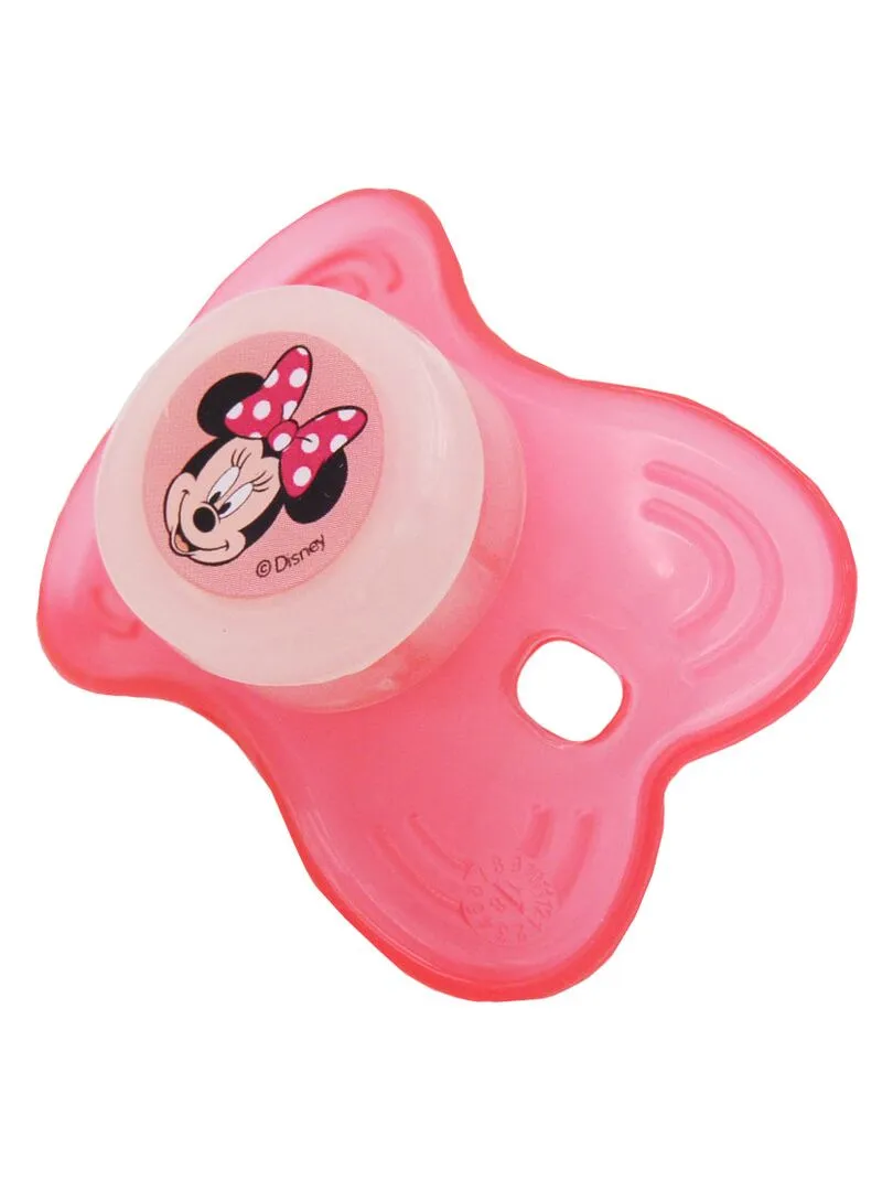 Minnie Mouse Pink Girl Nighttime 12-Month 2-Pack Baby Pacifiers - Rose